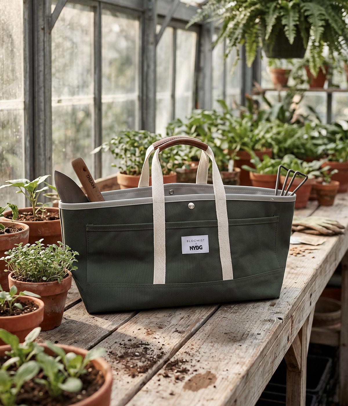 Bloomist x NYBG Steel Garden Bag Tote