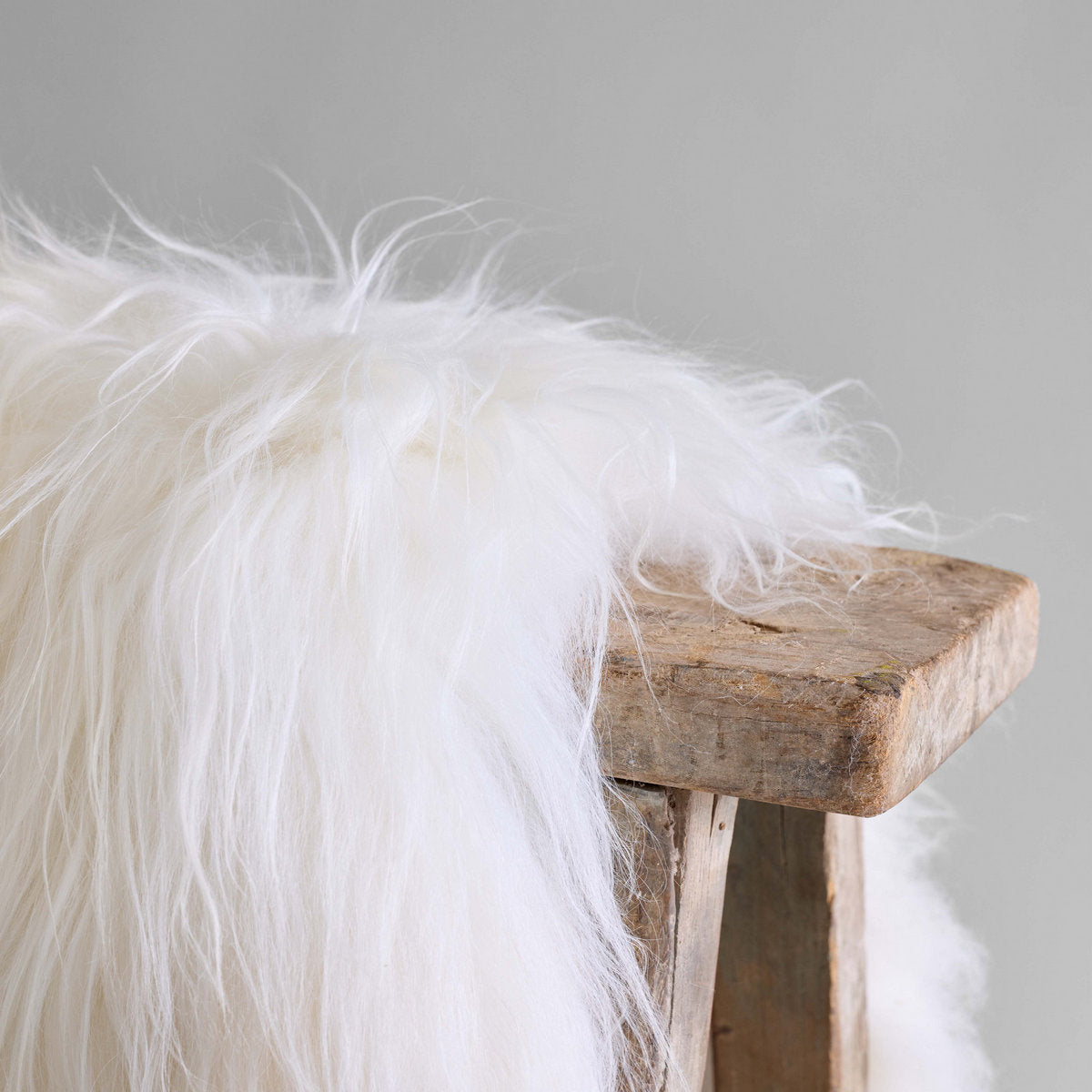 Icelandic Longwool Sheepskin Pelt, White - Bloomist