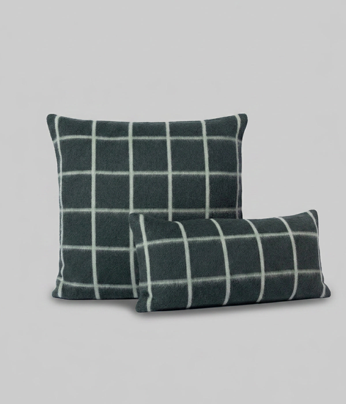 Umi square and lumbar pillow in dark green