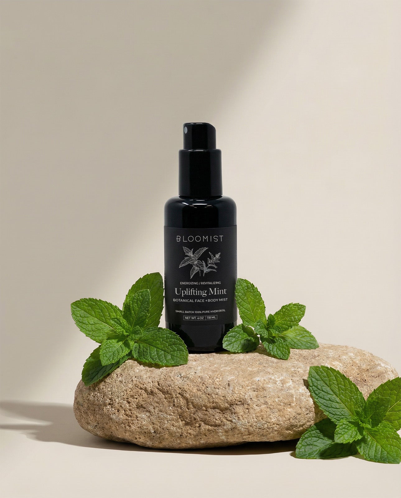 Organic hydrosol for face and body with peppermint and spearmint