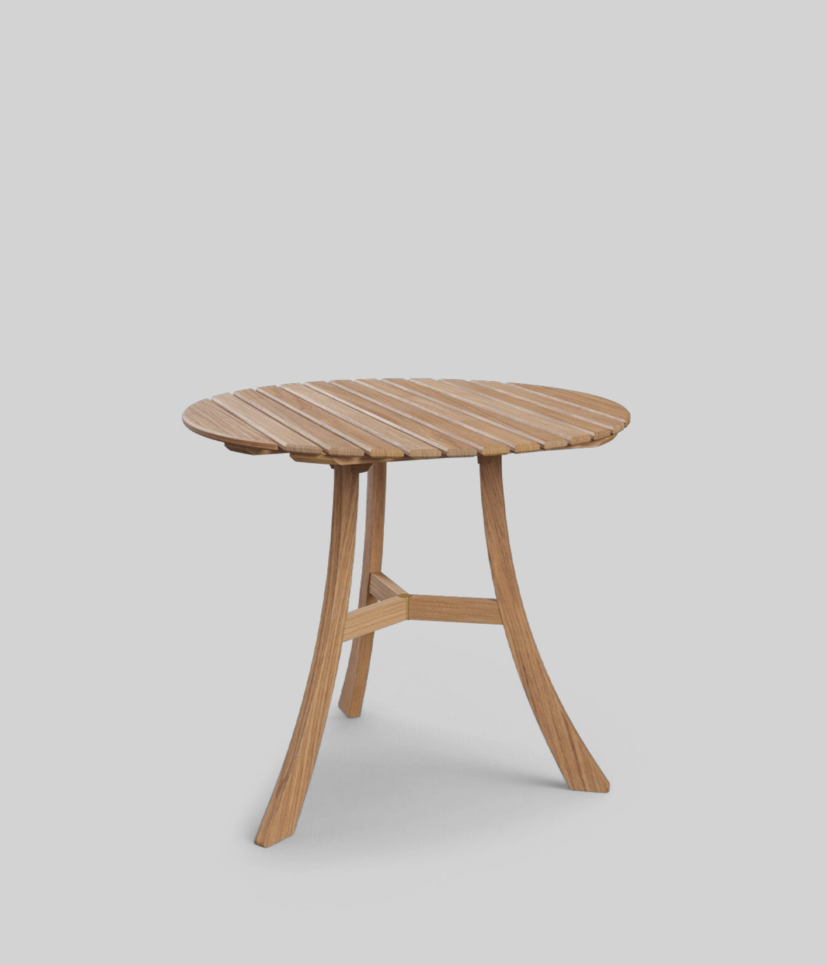 round wood outdoor table