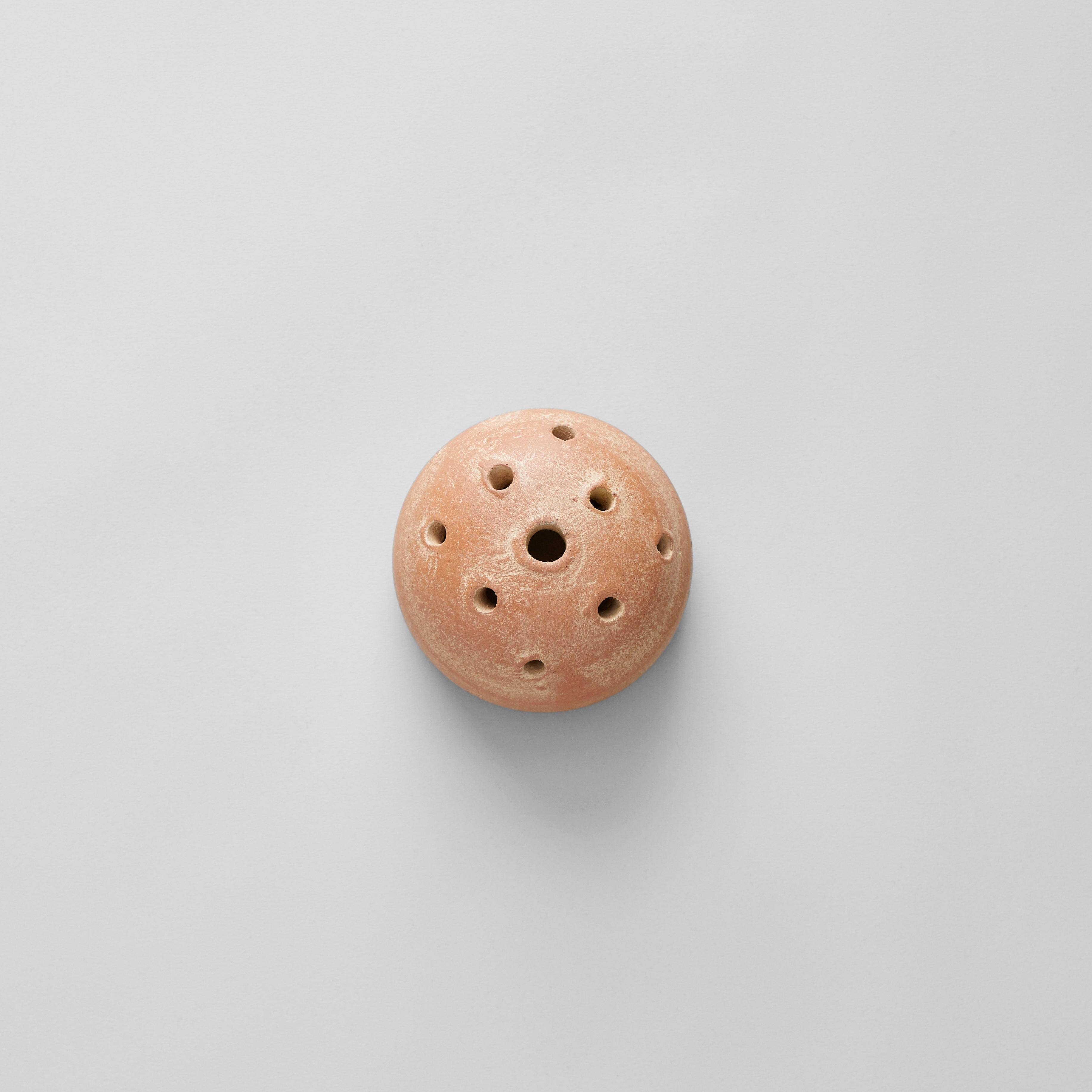 Top view of frog vase showing multiple stem openings