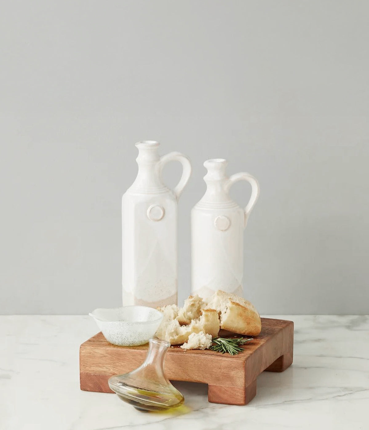 Drip-free Ceramic Balsamic Dispenser with rectangular shape for kitchen or table