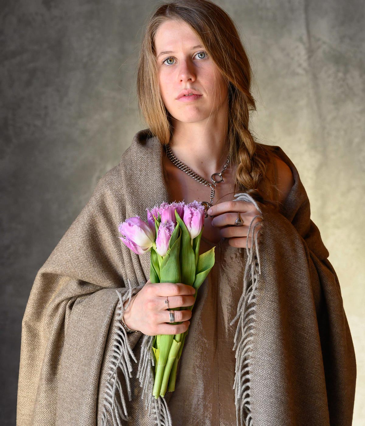 Eco-friendly yak down herringbone throw perfect for any living area or bedroom