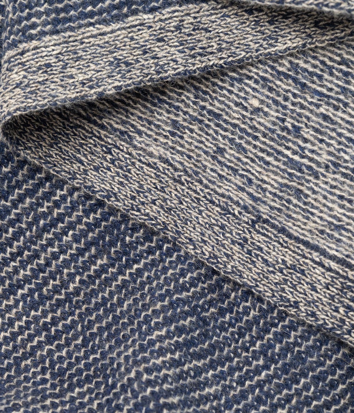 Soft yak down throw blanket in a beehive knit pattern