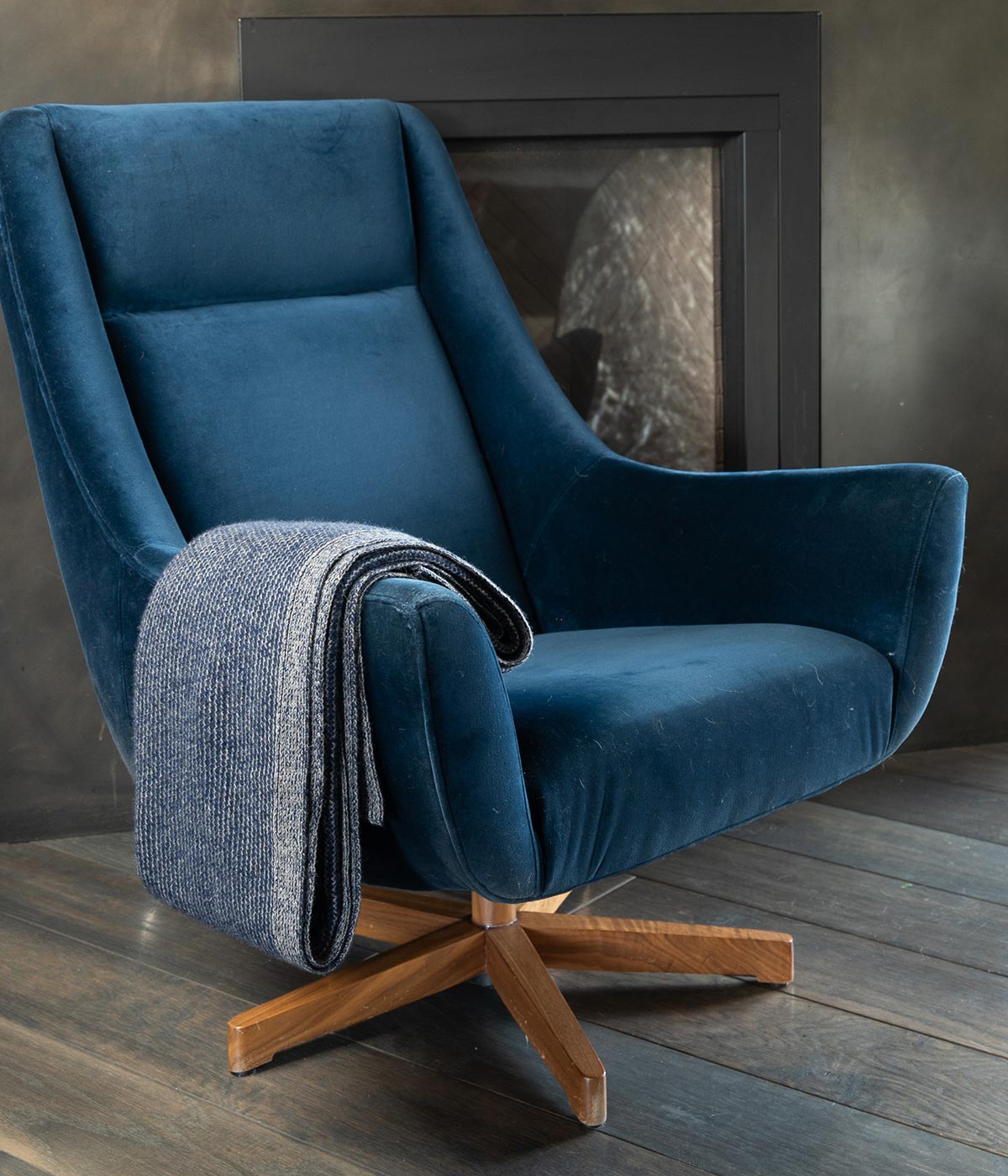 Handwoven Yak Down Throw sourced from Mongolia’s Hangai mountain range