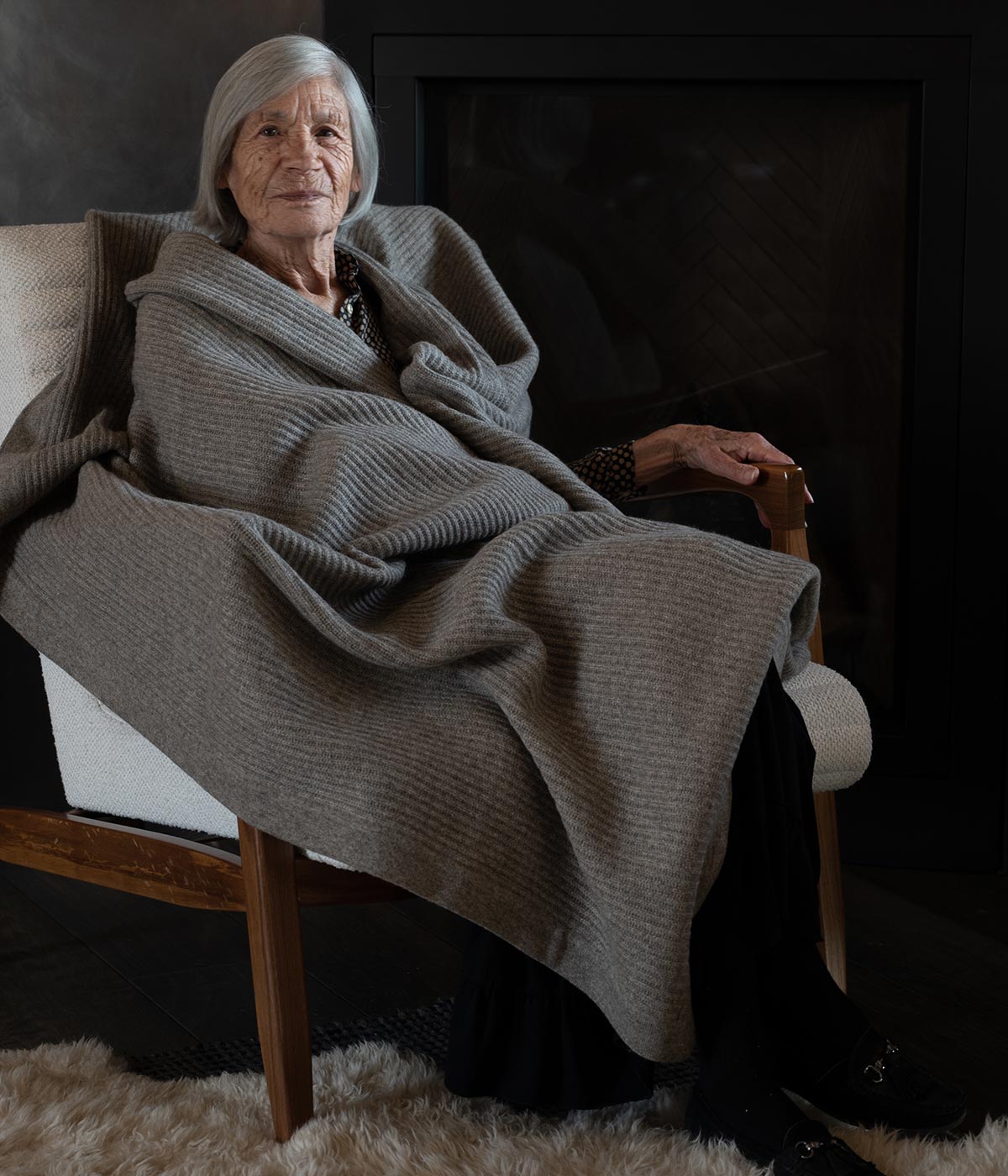 Fisherman throw blanket perfect for cozying up or as a decorative accent