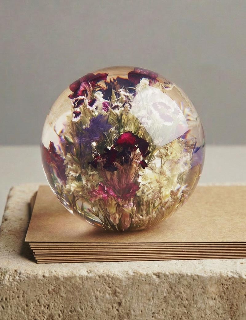 Mixed Flora Botanical Paperweight