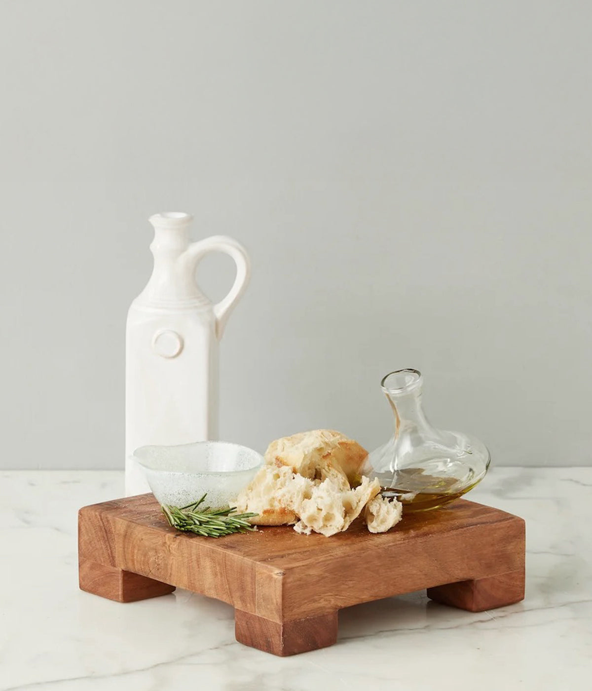 European white clay Balsamic Vinegar Bottle shaped on the potter’s wheel