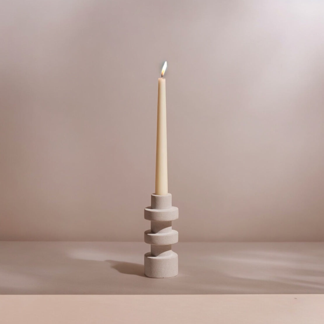 Pilar Tear Candle Holder with smooth sculptural curves