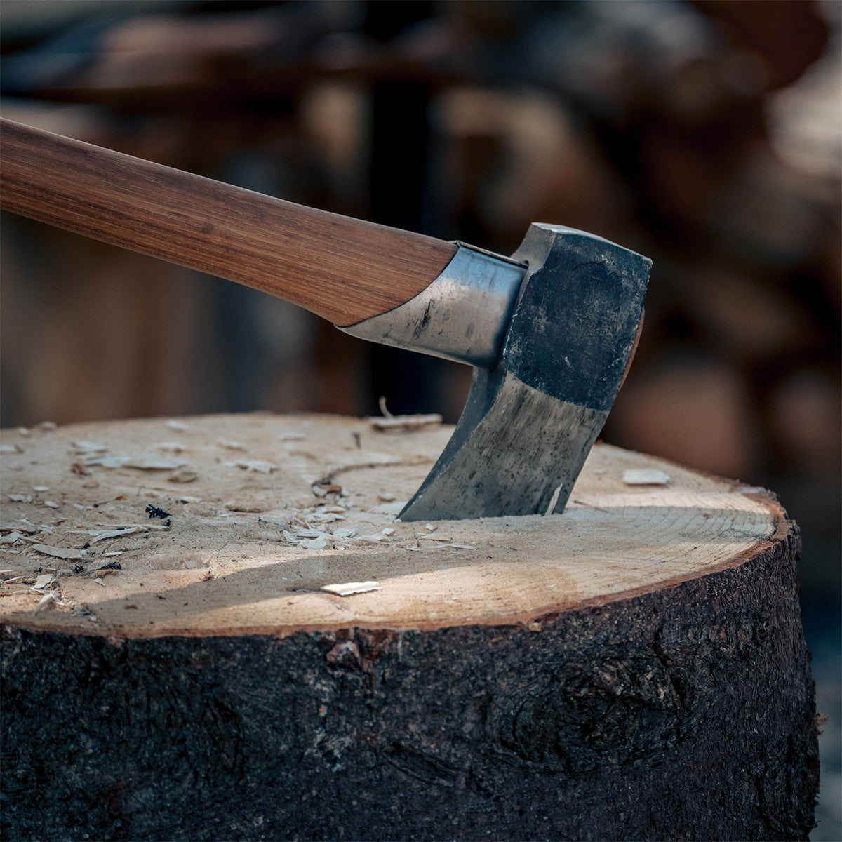 Large Splitting Axe being used on a tree