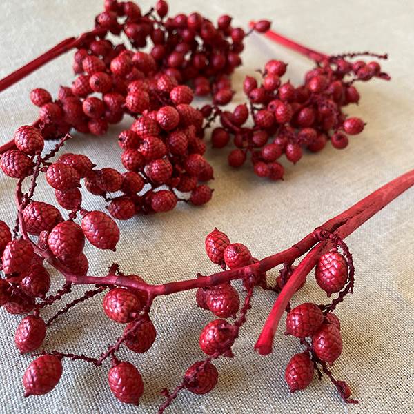 Preserved Red Berry Stems for wreaths or vase arrangements
