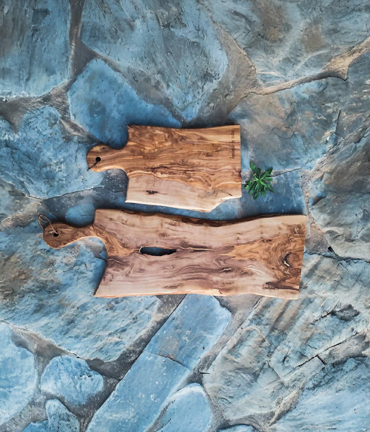 olive wood charcuterie board with natural grain patterns