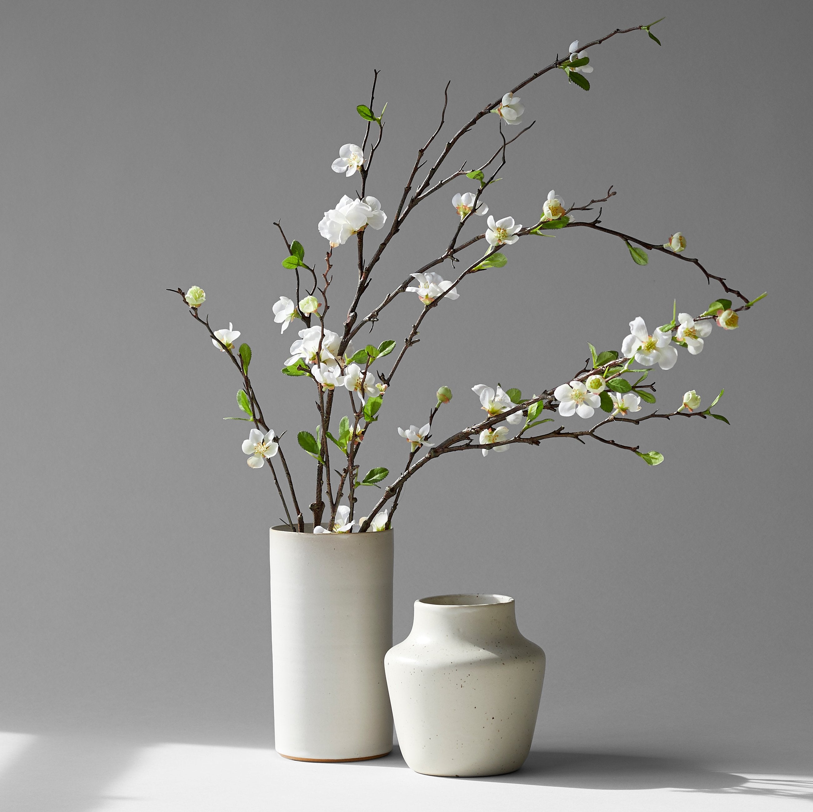 EcoFaux White Quince Branch - Bloomist