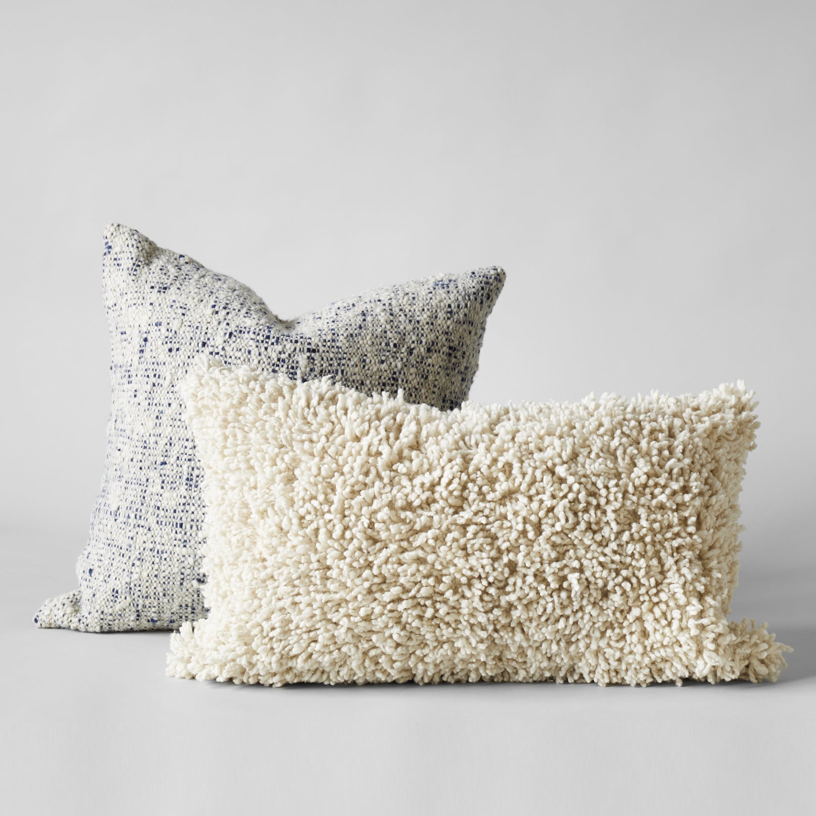 Textured Tweed Blue Pillow, 20x20 - Bloomist